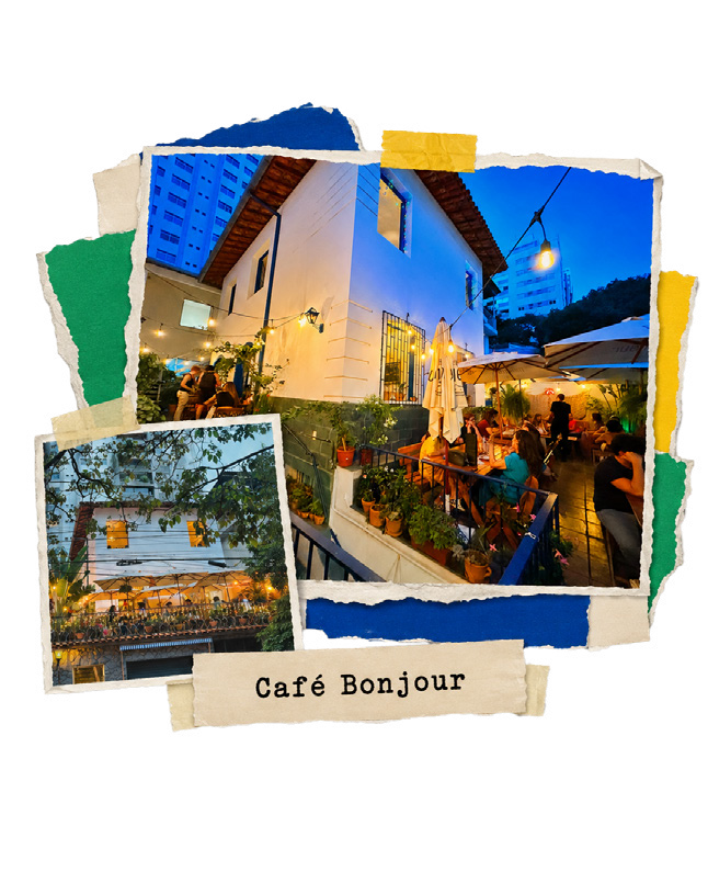 Colagem de fotos de Café Bonjour