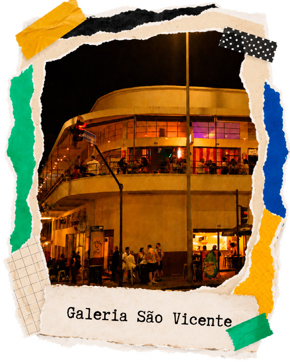 Colagem de fotos de Galeria São Vicente