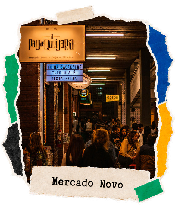 Colagem de fotos de Mercado Novo