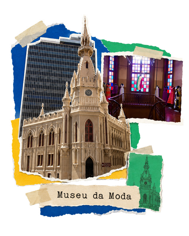 Colagem de fotos de Museu da Moda